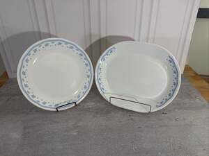 Corelle Morning Blue Serving Platter And Dinner Plate